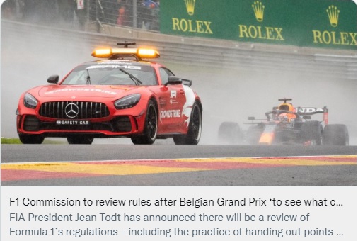 F1赛会研究修改计分规则。网上图片