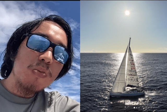 日本24岁男子木村啓嗣独自驾驶小型帆船，「不靠港、不补给」，绕行地球一圈，创造新纪录。