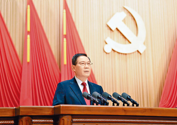 上海市委書記李強昨天在黨代會上發言。