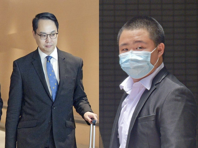 上诉人代表大律师郭憬宪(左)与上诉人吴铭扬(右)。资料图片