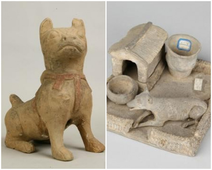 博物馆展出生肖狗和春节民俗相关的200多件古物。网图
