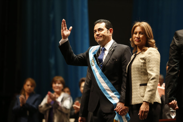 中美洲國家危地馬拉總統莫拉萊斯(男)。AP