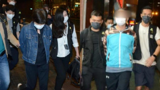 被告黃德強(右)及張文芝(左)早前被警方國安處拘捕。資料圖片
