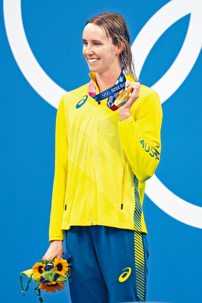 麥姬朗東奧累積四金三銅，成為單屆奧運最多金牌女泳手。