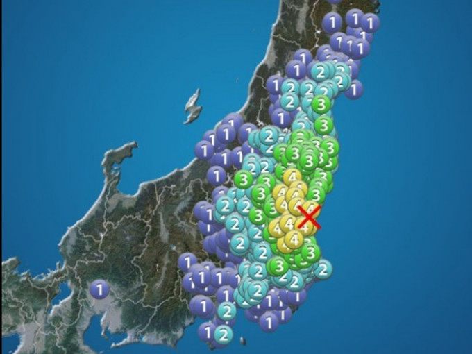 日本茨城縣北部發生5.2級地震。（網圖）