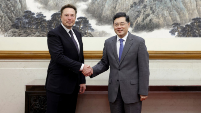 國務委員兼外長秦剛今日在北京會見特斯拉首席執行官馬斯克。