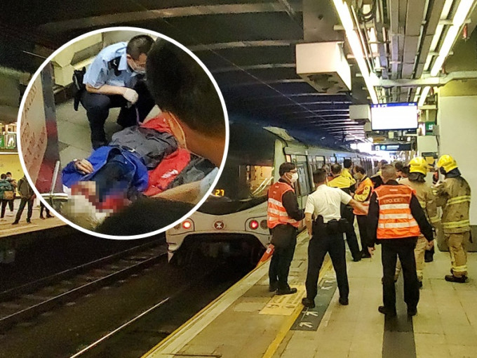 港鐵太和站往上水方向月台今早10時許有一名男子墮軌，救護人員到場證實事主當場死亡。