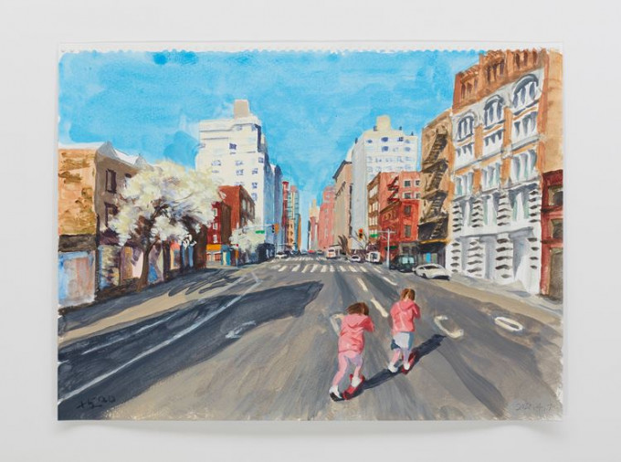 刘小东,《Twin Sisters 2020.4.7》,2020。图:Lisson Gallery 里森画廊。