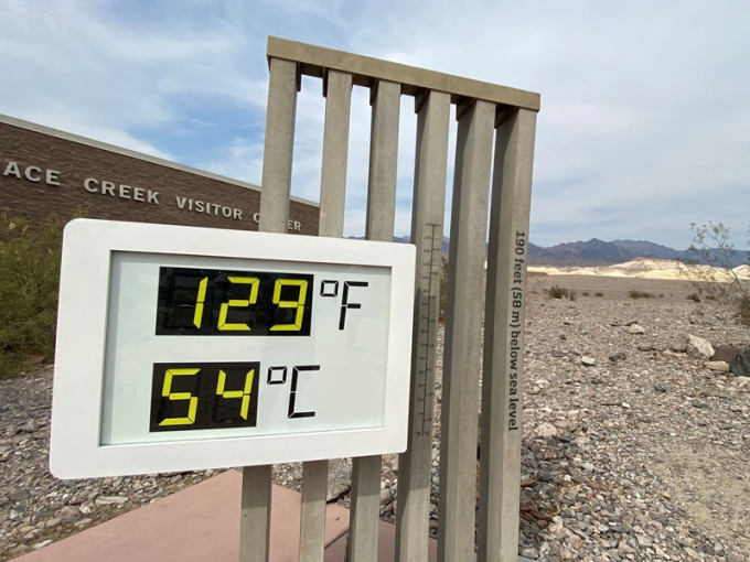 死亡谷又录得摄氏54.4度高温。REUTERS