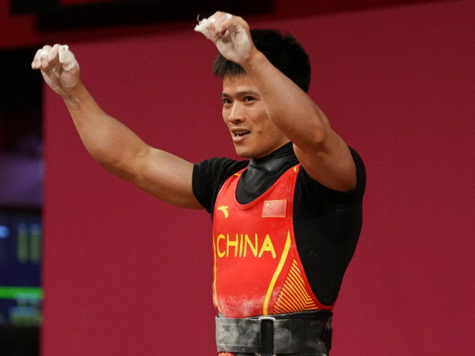 李發彬為中國隊取得本屆奧運的第五面金牌。AP相片