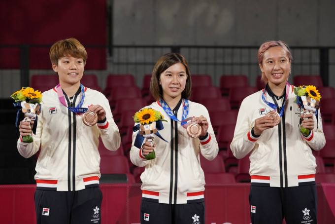 杜凱琹為港隊女乒奪得銅牌。AP資料圖片