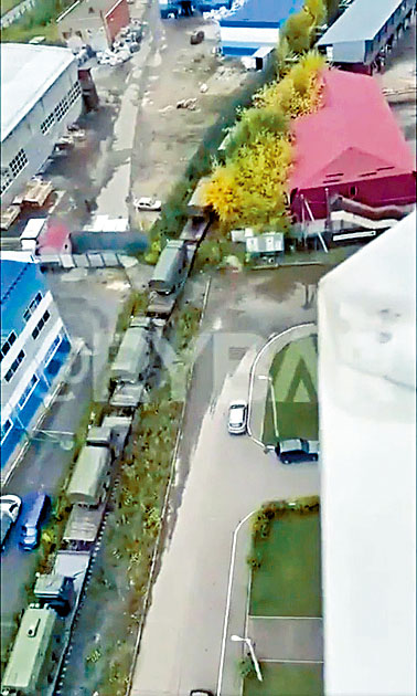 據報一列俄核武部門的軍車現身俄國中部，前赴烏克蘭前綫。