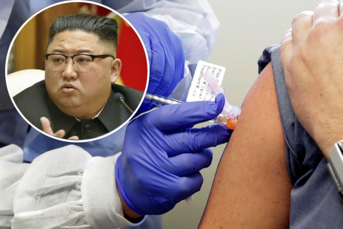 消息指金正恩已接種中國製疫苗。AP資料圖片