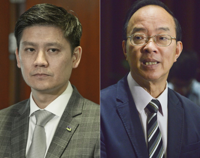 譚文豪(左)批評馬逢國(右)身為議員竟帶頭違規。資料圖片