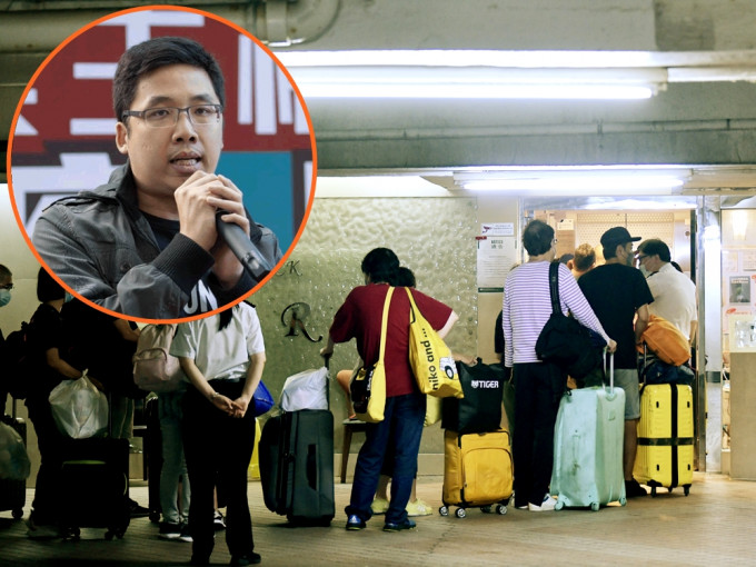 荃湾区议员赵恩来(圆图,赵FB图片)批评政府的行政安排混乱。资料图片