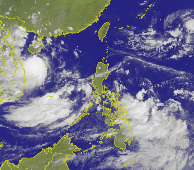 台湾气象局表示，菲律以东海面的发展条件转弱。中央气象局图片