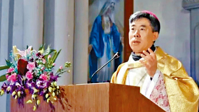 沈斌昨天接任上海教区主教。网上图片