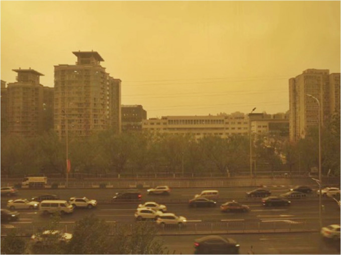 北京出現沙塵暴。網圖