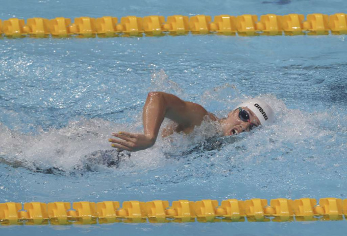 何詩蓓殺入世錦賽100米自由泳準決賽。 AP