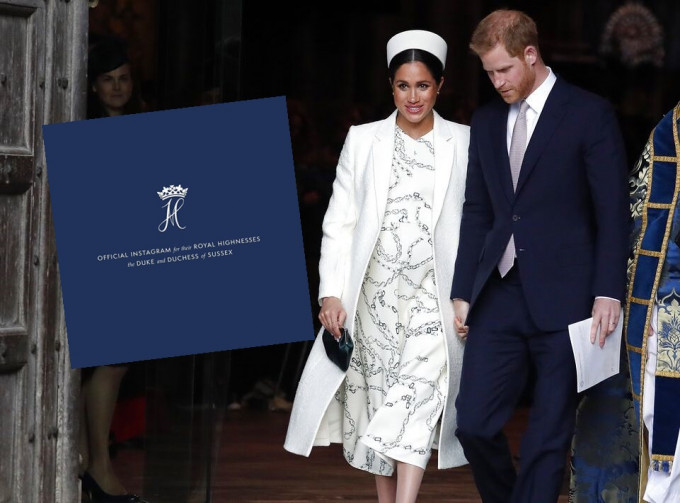英国哈里王子与夫人梅根开设官方Instagram账号。AP/IG图片