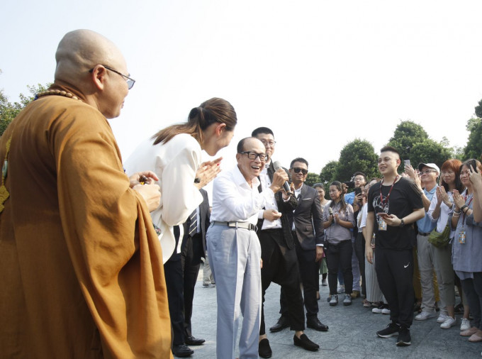 李嘉誠早前在慈山寺，就近日的社會事件作出評論。資料圖片