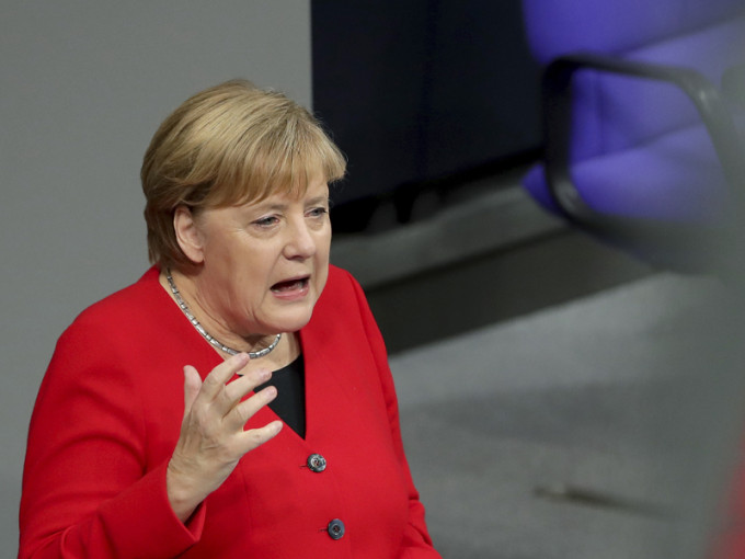 德國總理默克爾呼籲歐盟統一對華政策。AP