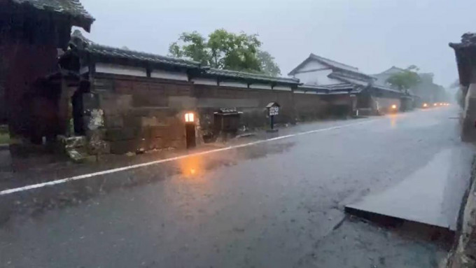 日南市下著暴雨。Twitter网图