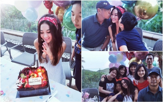 54岁生日的温碧霞有老公、囝囝和亲友相伴庆祝。