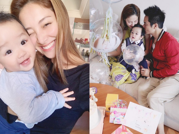 跟老公庆祝完囝囝一岁生日后，陈凯琳亦发文表达对囝囝的爱。