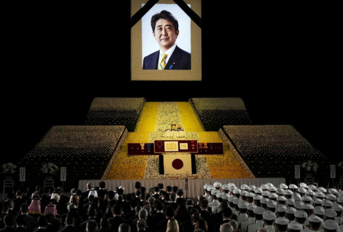 日本已故前首相安倍晋三国葬在东京的「日本武道馆」举行。