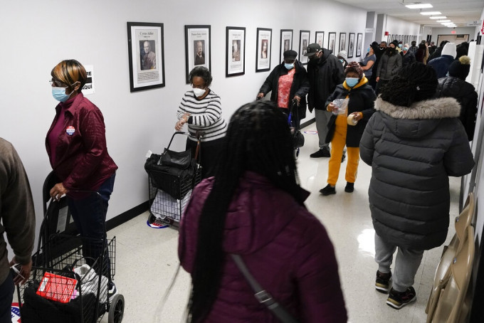 纽约票站已经展开投票。AP图片
