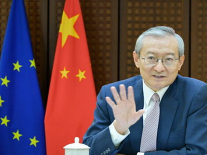 中國駐歐盟使團團長張明。 使團網頁圖片