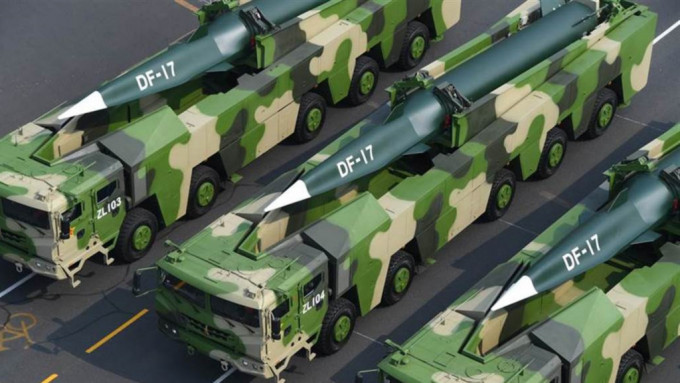 台湾传媒报道指上月解放军发射2枚属东风-17导弹