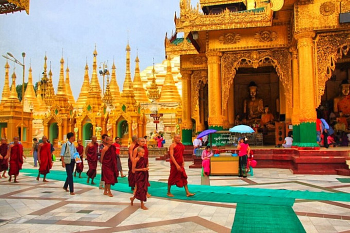 緬甸仰光大金寺。網上圖片
