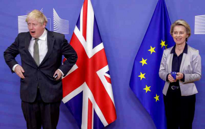 英國與歐盟最終在平安夜達成脫歐後的貿易協議。AP