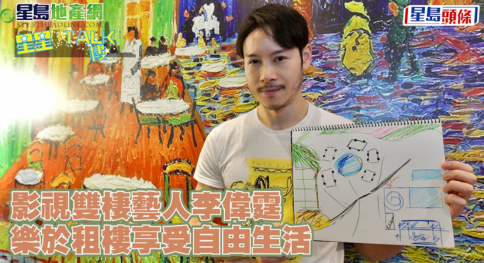 影视双栖艺人李伟霆表示，自己乐于租楼享受自由生活。