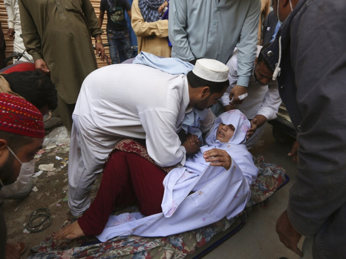 巴基斯坦卡拉奇泄漏不明气体。AP