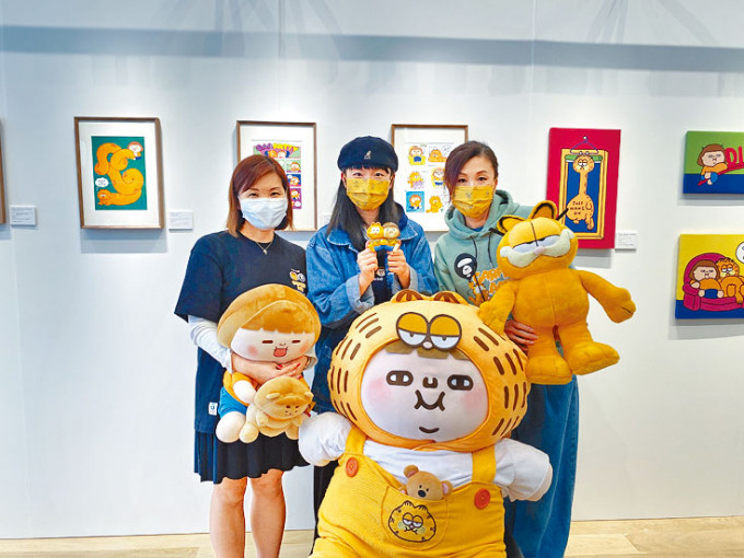 羚邦集团近期与本地插画家合作，举办「Garfield x Plastic Thing」联乘展览。