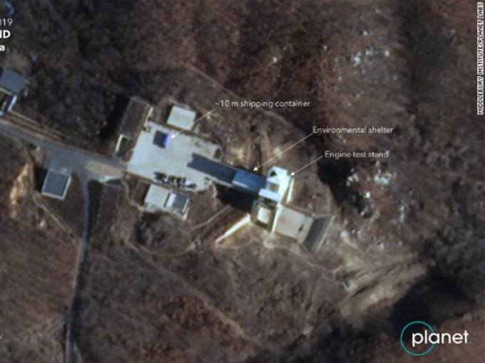 衛星圖片揭北韓重啟西海衛星發射基地。Planet Labs圖片