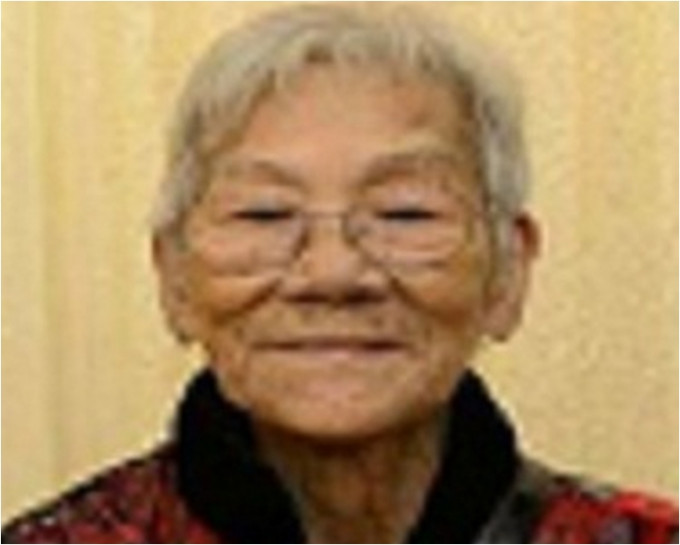 屯門失蹤90歲老婦。警方圖片