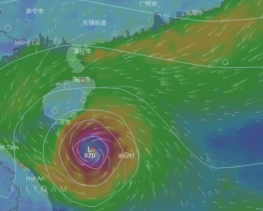 欧洲预测下周初有一热带气旋靠近海南岛一带。网上图片