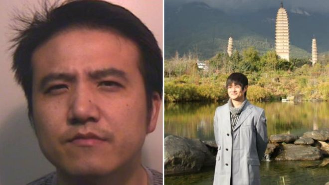 43歲被告姜明（左）被控謀殺友人劉陽（右）罪成。