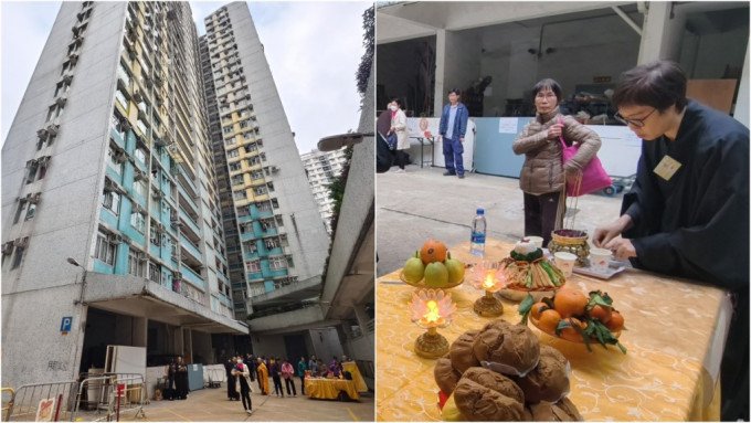 上水嫲孙堕楼｜太平邨街坊打斋求太平 奉香祈求逝者往生极乐