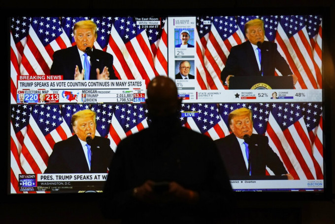 美国大选赢家仍然未明确。AP图片