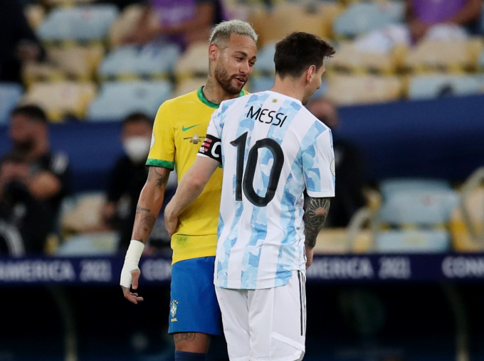 尼馬及美斯上月才在美洲盃決賽交手。Reuters
