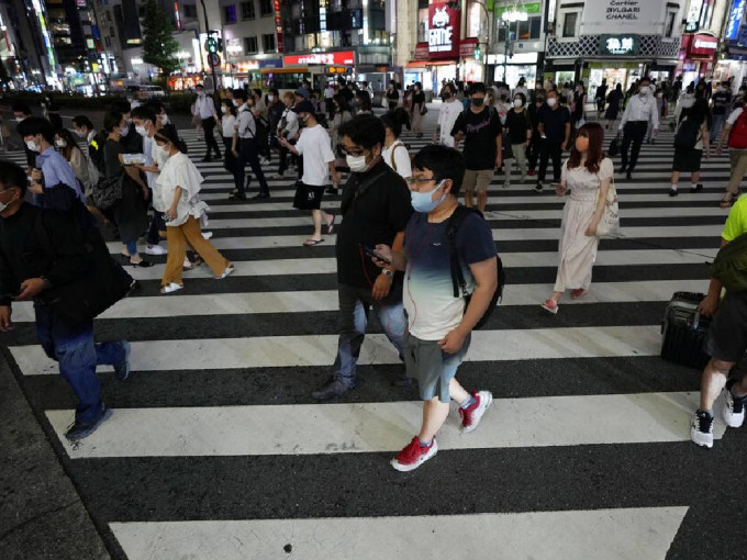 东京都今日新增2884宗确诊。AP图片
