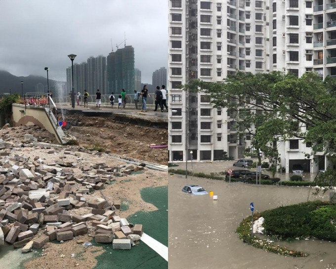 去年本港受超强台风「山竹」吹袭，导致多处建筑物及基础建设受破坏。  资料图片