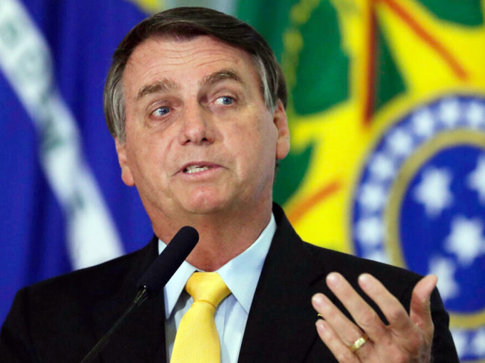 巴西總統早前稱無意購買中國疫苗。AP資料圖片