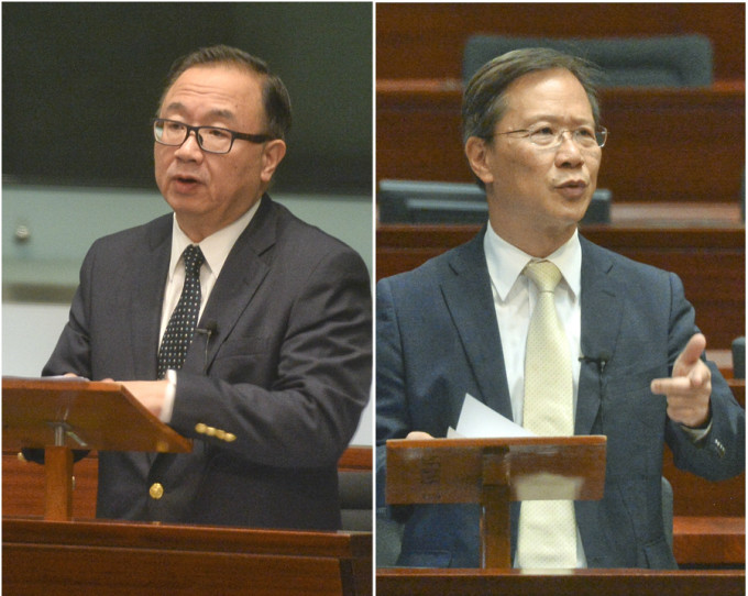 廖长江（左）批评社会有人散布恐慌；郭家麒批评计划是政治基建。资料图片