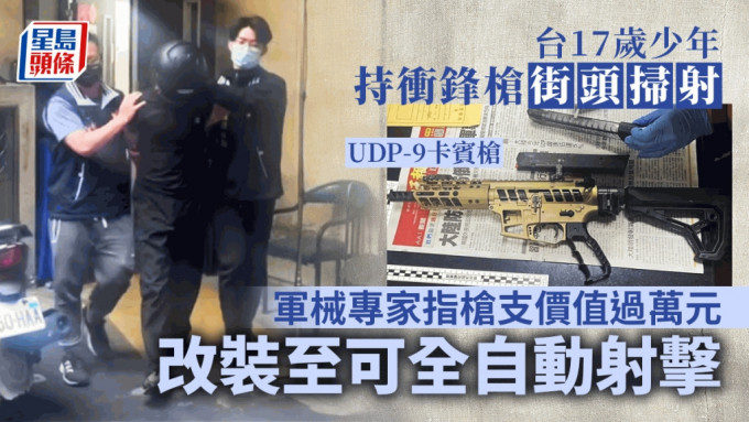 台灣少年街頭開槍掃射用的槍是美國定製卡賓槍。